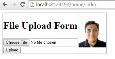 file is uploaded to the server